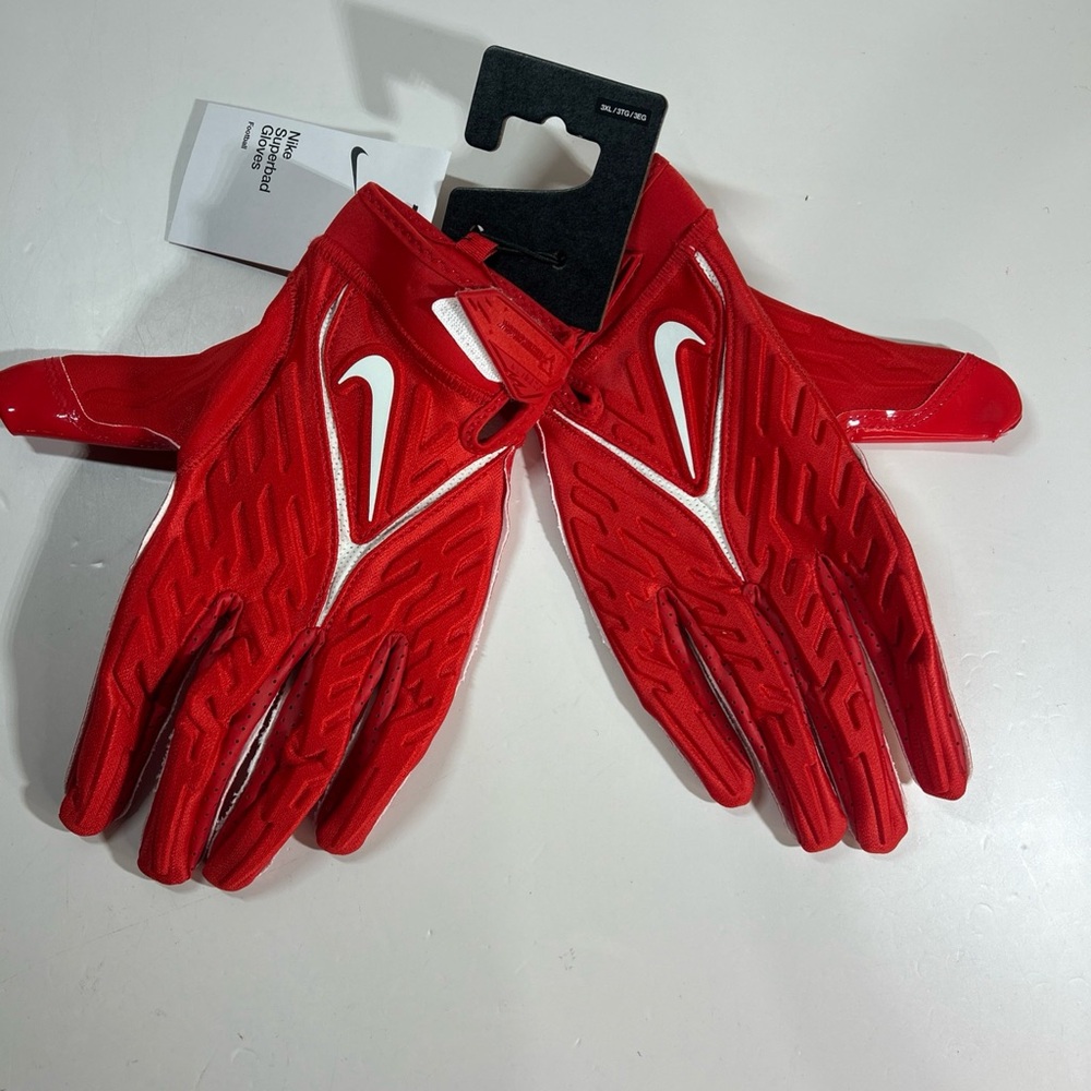 Nike Superbad Alpha Football Gloves Red White DJ7796-652 Mens Size 3XL New W Tag